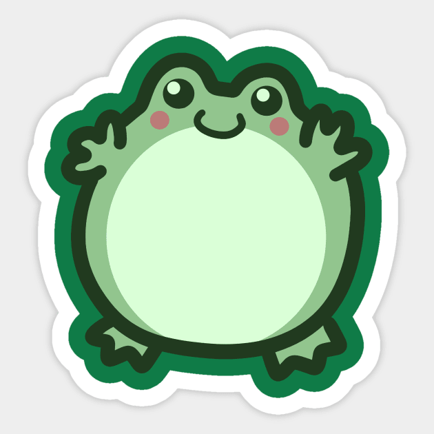 Cute Round Frog Sticker by saradaboru